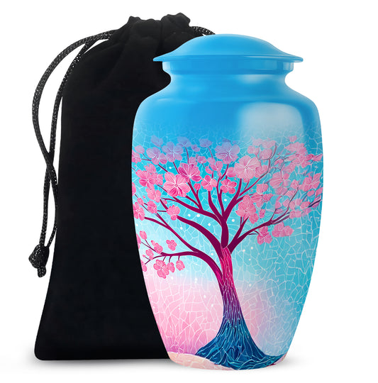 Artistic Floral Cremation Urn - Unique Memorial Urns For Adult Ashes