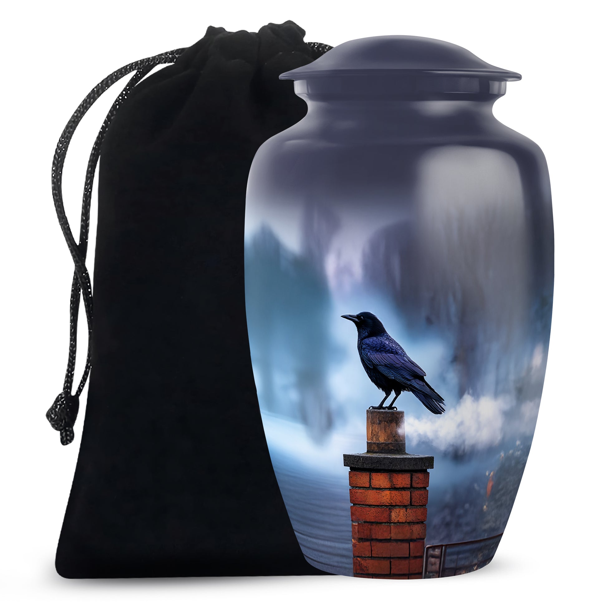 Raven Tribute Funeral Urn - Sky Memorial Urn For Adult Ashes