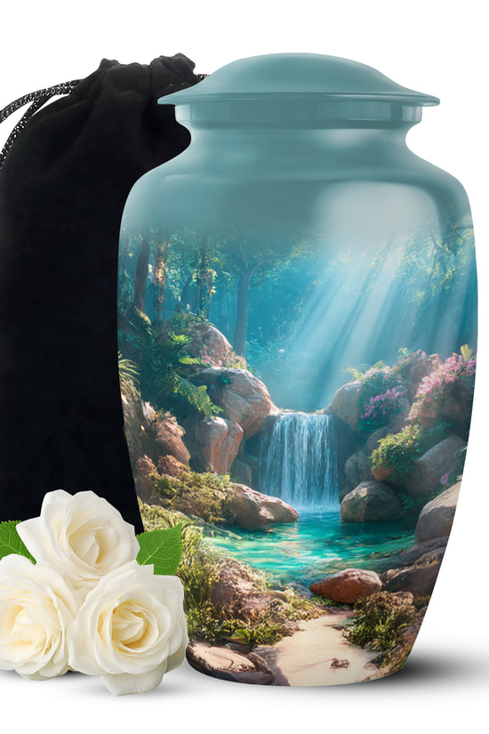Peaceful Forest Memorial Urn - Beautiful Cremation Urn For Human Ashes