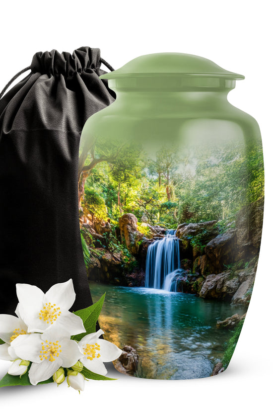 Beautiful Memorial Urn - Waterfall Cremation Urn For Loved Ones