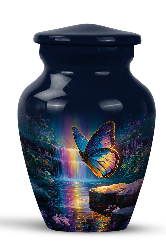 Harmonious Butterfly Cremation Urns for Human Ashes - Blue 10-inch - Yatskia