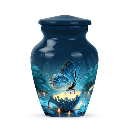 Ethereal Butterfly Memorial Cremation Urns - Blue 10-inch, 200 cu in - Karyliz