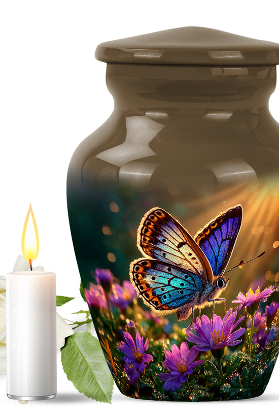Blessed Butterfly Cremation Urns for Human Ashes - Gold 10-inch - Yatskia