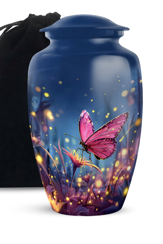 Butterfly Twilight Theme Cremation Urn - Premium Memorial Urn For Loved Ones