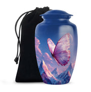 Butterfly Cremation Urn - Beautiful Mountain Funeral Urn For Ashes