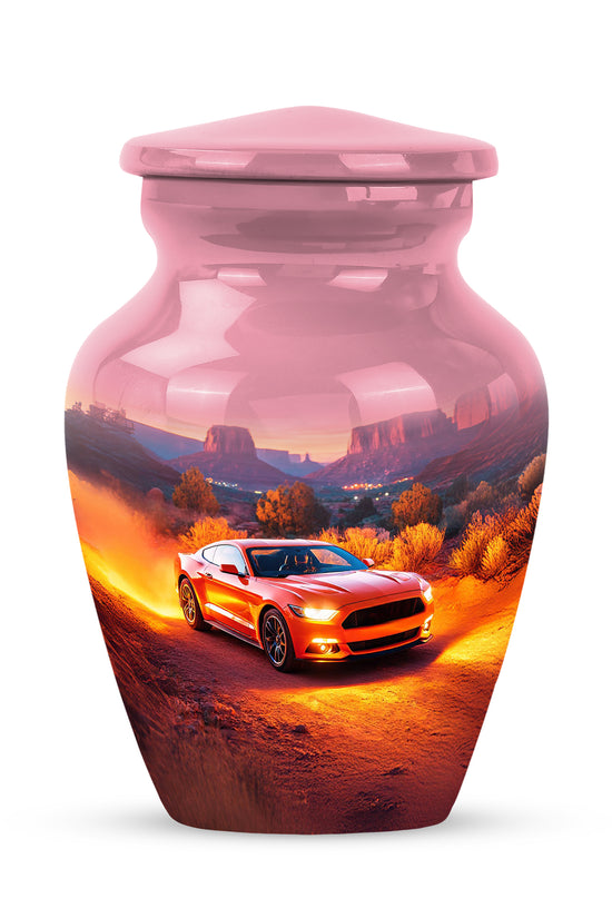 Red Sacred Car Cremation Urns for Human Ashes - 10-inch, 200 cu in - Karyliz