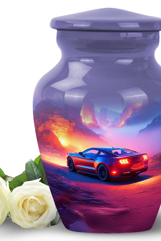 Blue Car Cremation Urns - Imperial Farewell 10-inch, 200 cu in - Karyliz