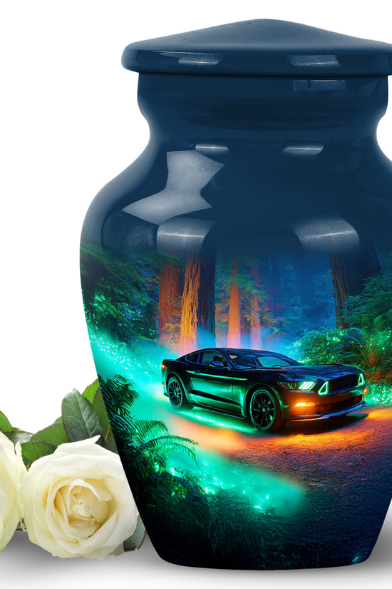 Blue Beloved Car Cremation Urns for Human Ashes - 10-inch, 200 cu in - Karyliz
