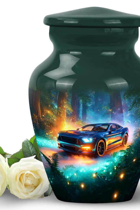 Regal Car Memorial Cremation Urns - Teal 10-inch, 200 cu in - Karyliz