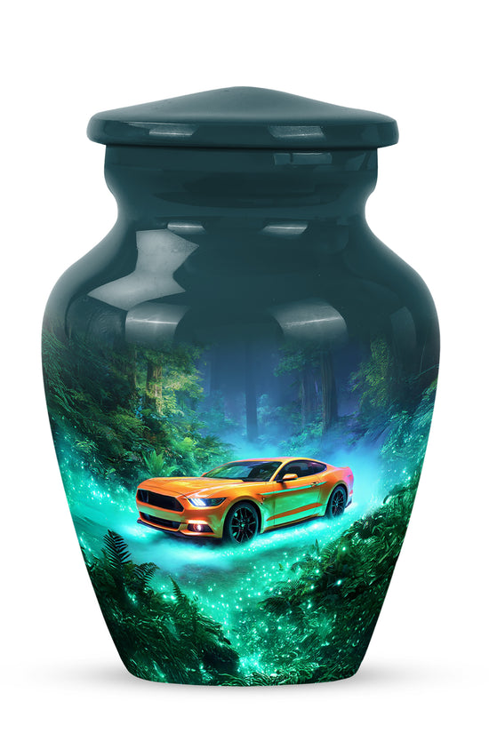 Remarkable Car Memorial Cremation Urns - Teal 10-inch, 200 cu in - Karyliz