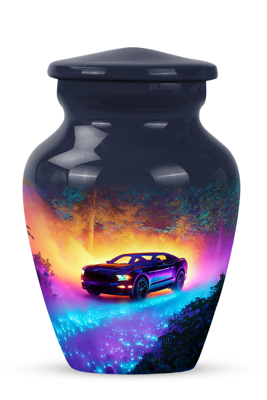 Personalized Magnificent Car Cremation Urns - Blue 10-inch, 200 cu in - Karyliz