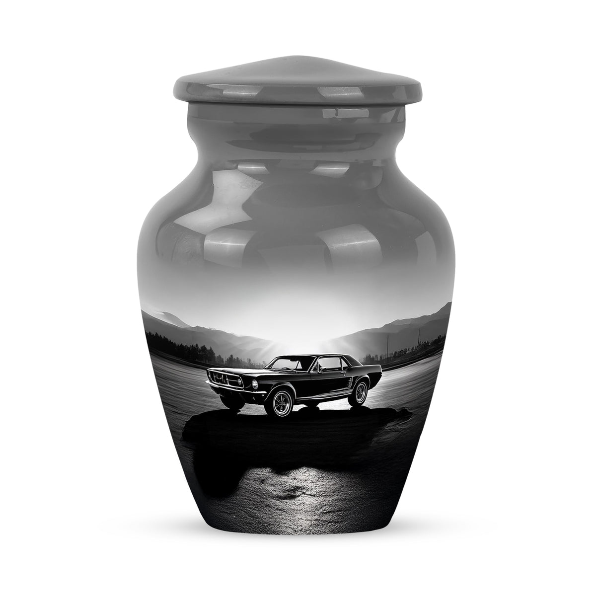 Personalized Eternal Car Cremation Urns - Gray 10-inch, 200 cu in - Karyliz