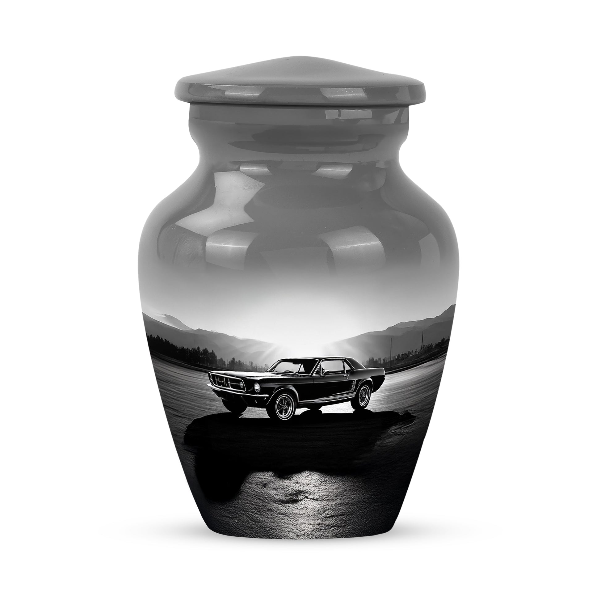 Personalized Eternal Car Cremation Urns - Gray 10-inch, 200 cu in - Karyliz