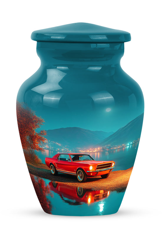 Teal Beloved Car Cremation Urns for Human Ashes - 10-inch, 200 cu in - Karyliz