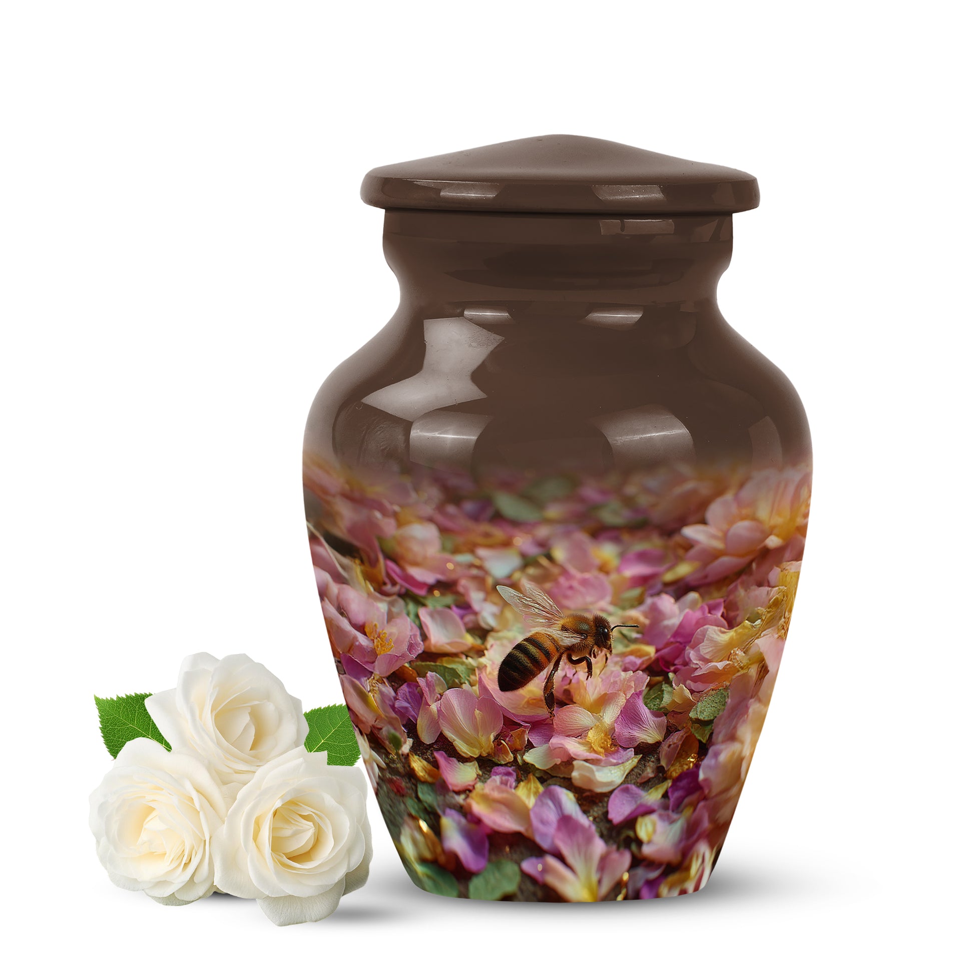 Lustrous Bee Cremation Urns for Human Ashes - Gold 10-inch - Karyliz