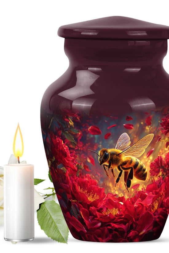 Everlasting Pink Bee Beacon Urn for Human Ashes - 10-inch, 200 cu in - Karyliz