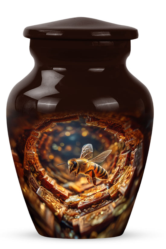 Divine Red Bee Cremation Urn for Ashes - 10-inch, 200 cu in - Karyliz