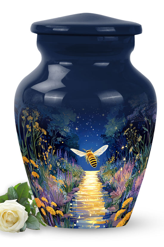 Harmonious Bee Cremation Urns for Human Ashes - Blue 10-inch - Karyliz