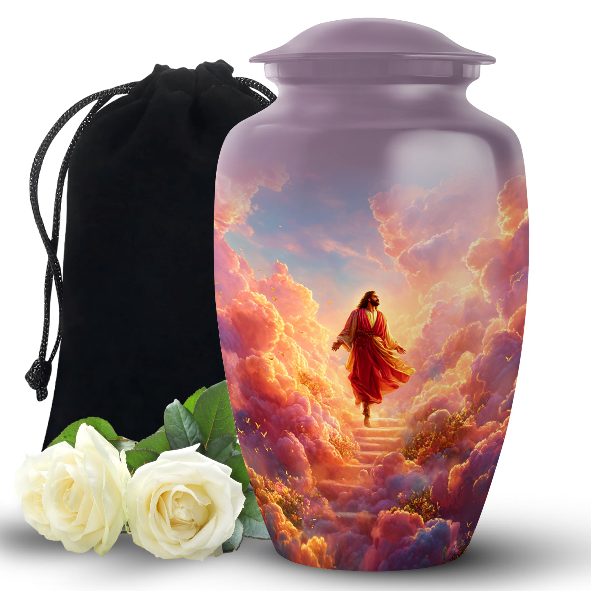 Divine Jesus Funeral Urn - Religious Cremation Urn For Human Ashes