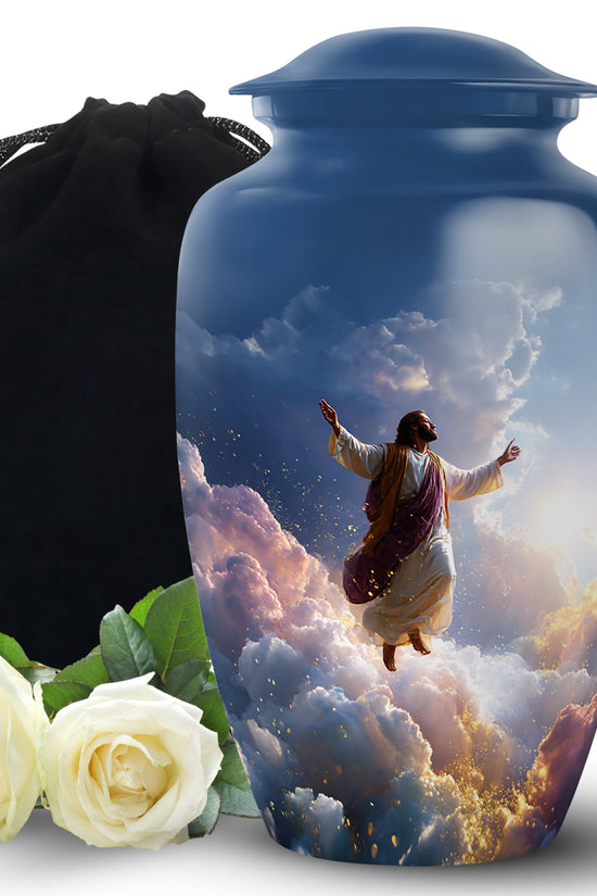 Spiritual Jesus Ashes Urn - Christian Cremation Urn For Loved Ones