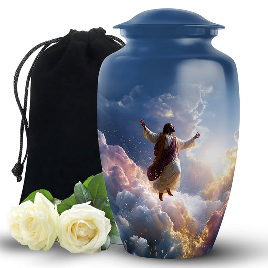 Spiritual Jesus Ashes Urn - Christian Cremation Urn For Loved Ones