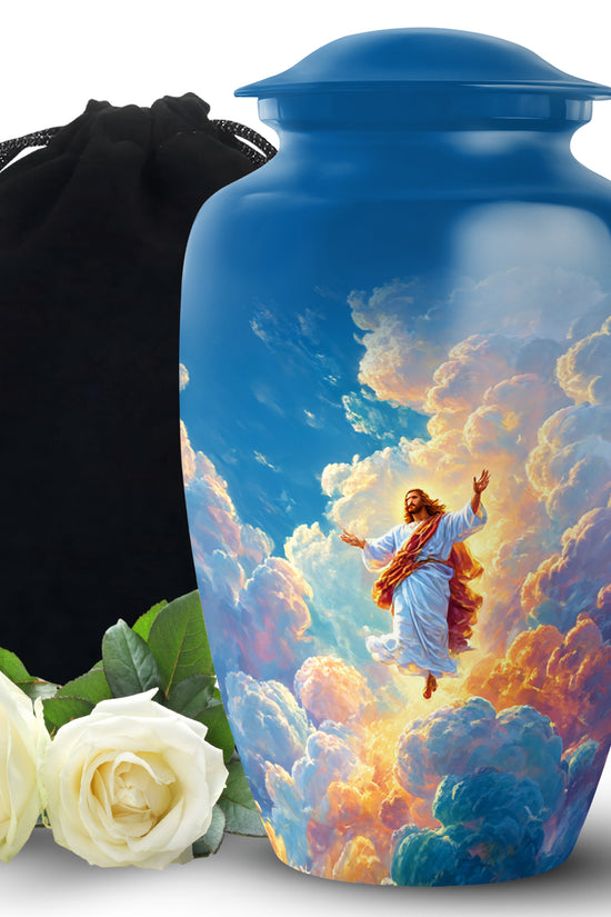 Jesus Peaceful Cremation Urn - Christian Urn For Adult Ashes