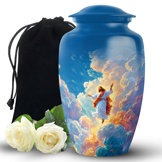 Jesus Peaceful Cremation Urn - Christian Urn For Adult Ashes