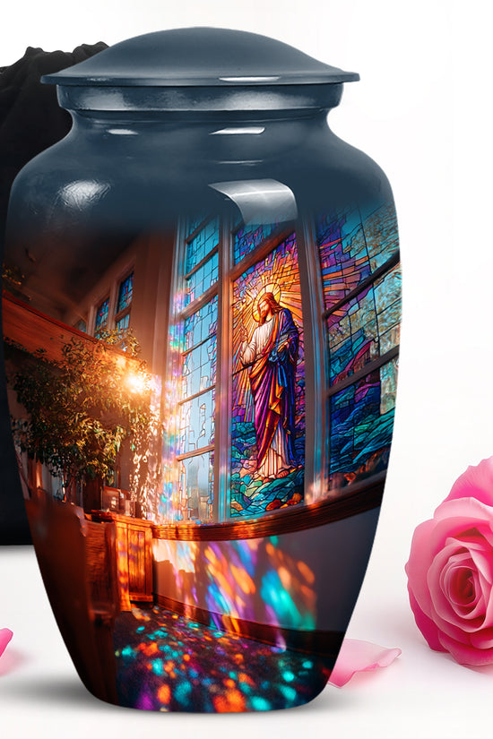 Beautiful Church Memorial Urn - Divine Heaven Light Urn For Burial