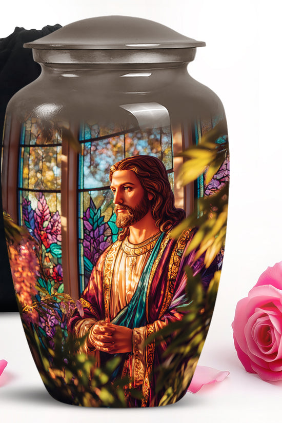 Jesus Portrait Cremation Urn - Funeral Urn For Men & Women