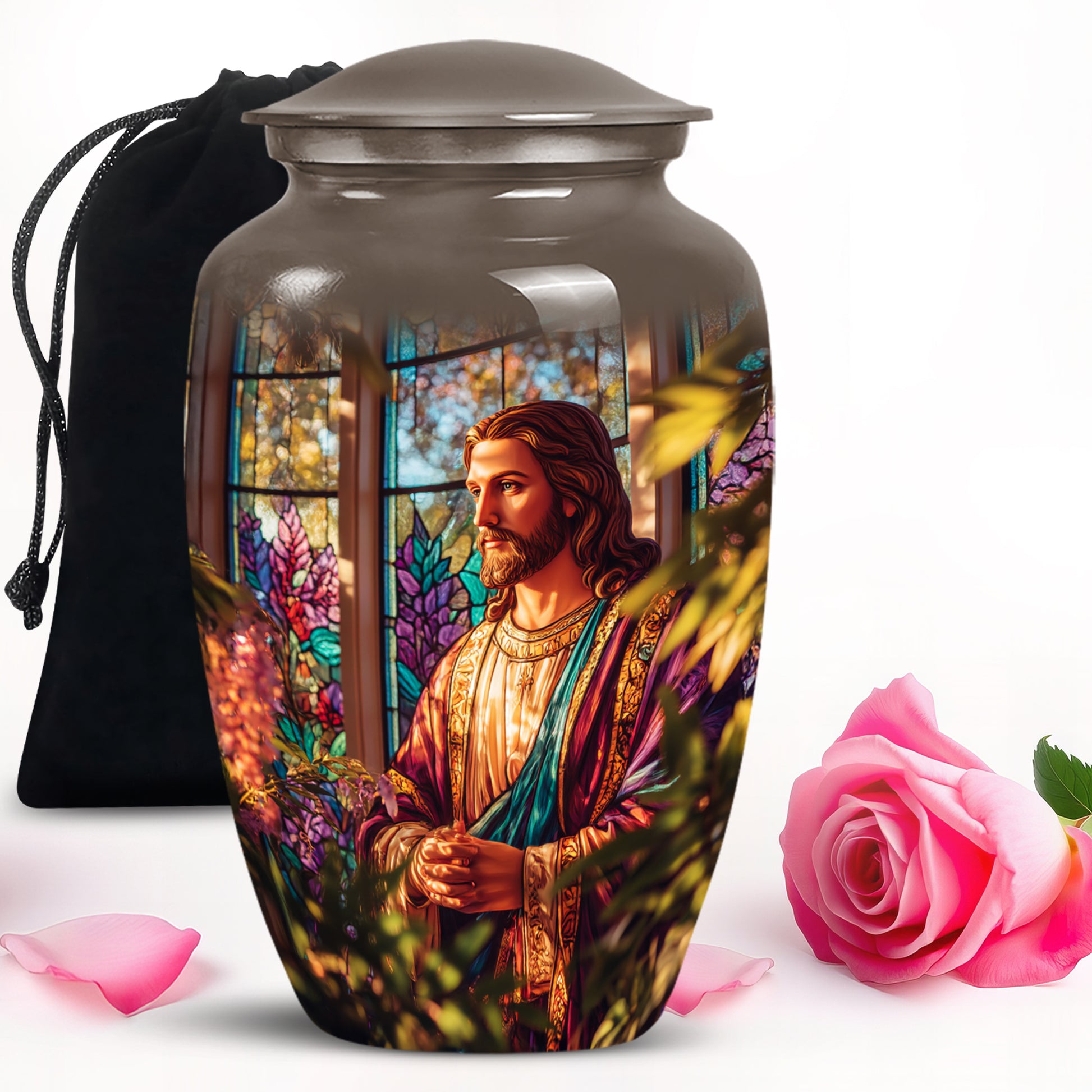 Jesus Portrait Cremation Urn - Funeral Urn For Men & Women