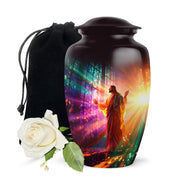 Christian Cremation Urn - Jesus Spiritual Funeral Urn For Adult Ashes