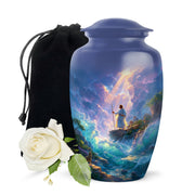 Jesus Ocean Waves Cremation Urn - Jesus Sea View Cremation Urn For Burial