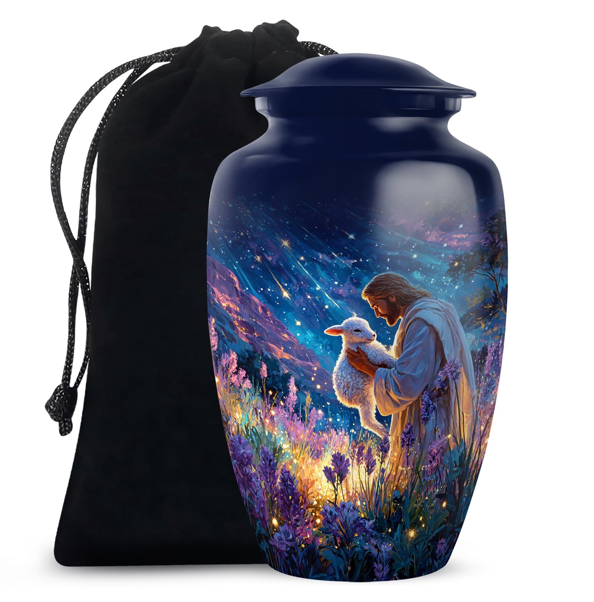 Spiritual Jesus Funeral Urn - Christian Memorial Urn For Loved Ones
