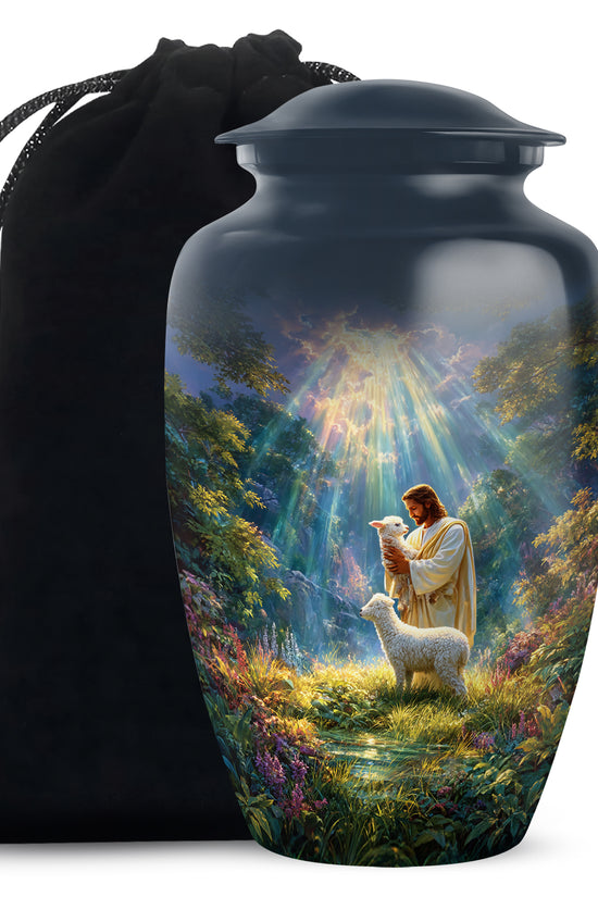 Jesus Cremation Urn - Heavenly Light Memorial Urn For Loved Ones