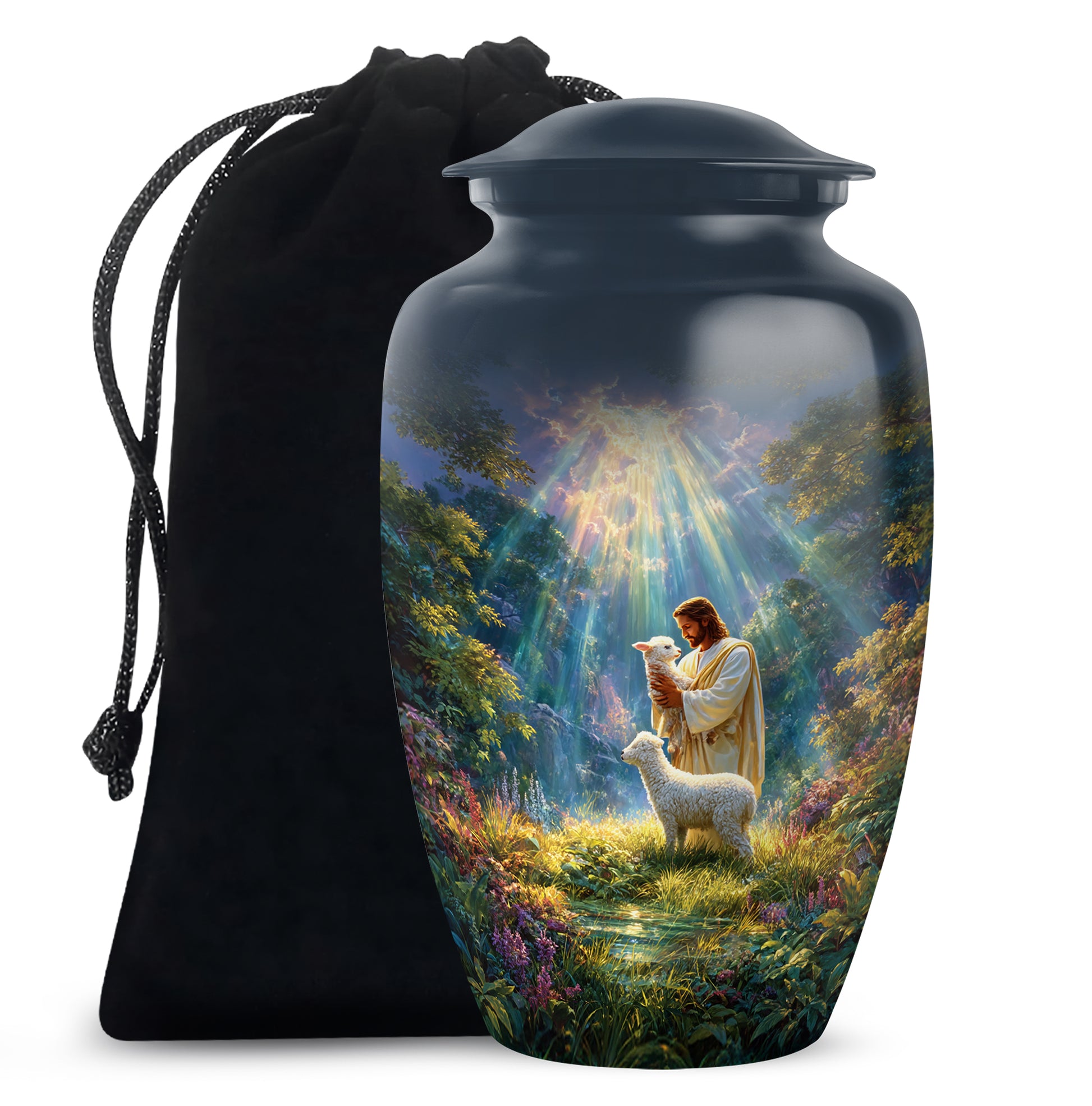 Jesus Cremation Urn - Heavenly Light Memorial Urn For Loved Ones
