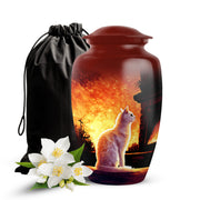 Cat Memorial Urn - Sunset Pet Memorial Urn For Ashes