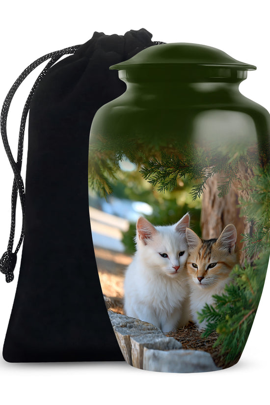 Cat Funeral Urn - Couple Cremation Urn For Pet Ashes