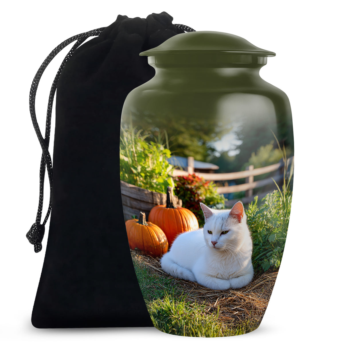 White Persian Cat Cremation Urn - Beautiful Theme Cremation Urn For Ashes