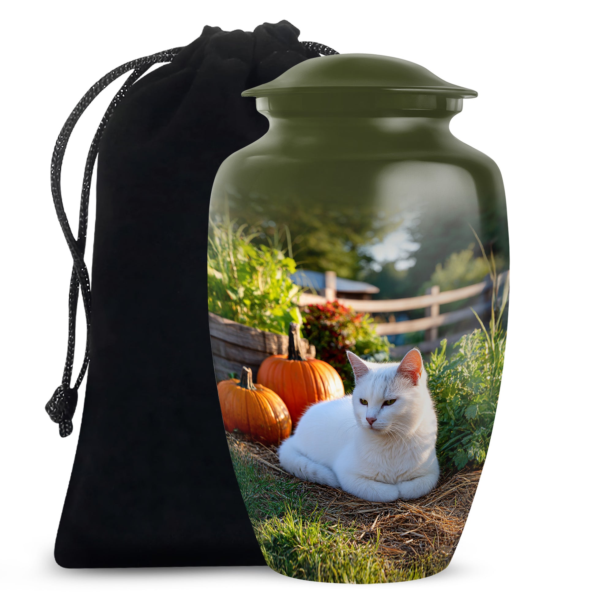 White Persian Cat Cremation Urn - Beautiful Theme Cremation Urn For Ashes