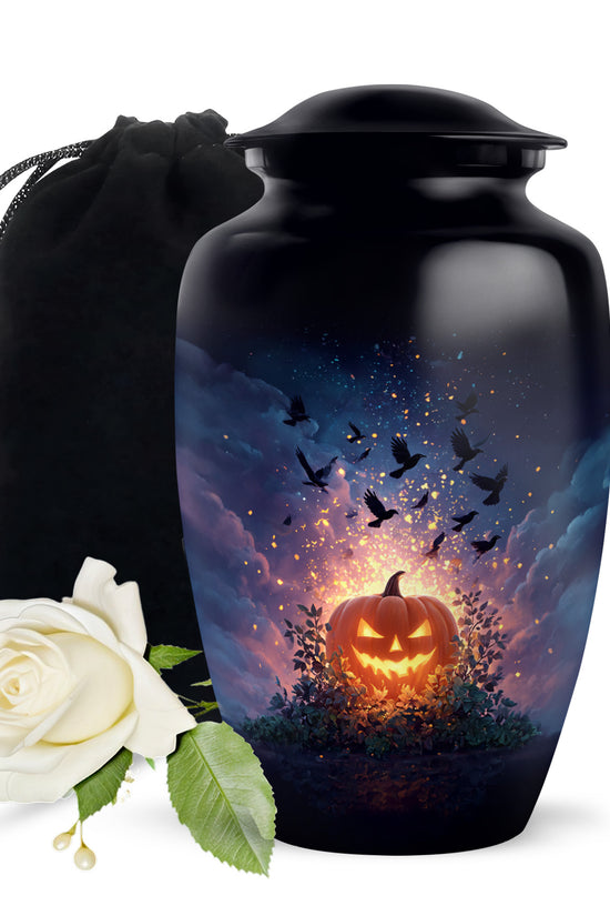 Halloween Crow Funeral Urn – Decorative Ashes Urn For Adult Ashes