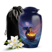 Mystic Dragon Memorial Urn - Halloween Theme Cremation Urn For Burial