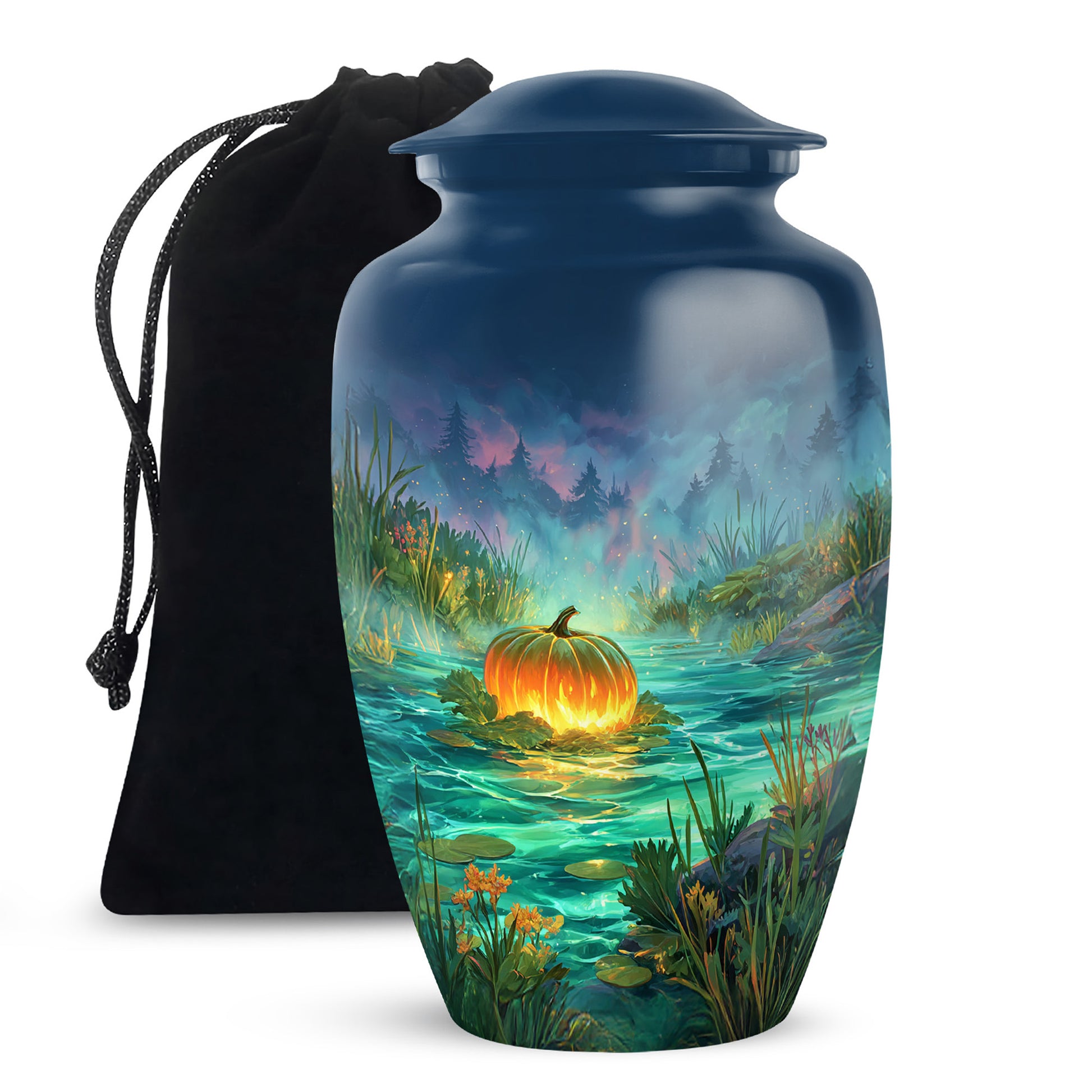 Magical Pumpkin Funeral Urn - Halloween Theme Cremation Urn For Ashes