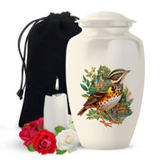Nature Village Bird Urn - Artistic Funeral Urn for Dad & Mom