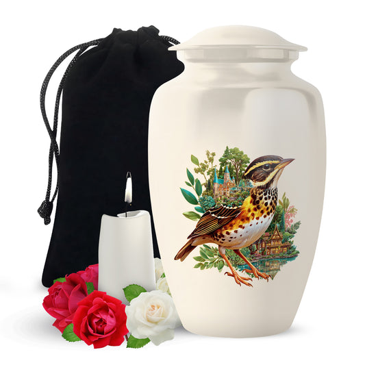 Nature Village Bird Urn - Artistic Funeral Urn for Dad & Mom