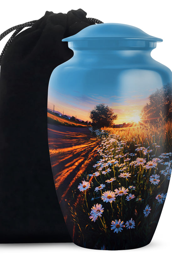 Scenic Daisy Memorial Urn - Sunset Memorial Urn For Human Ashes