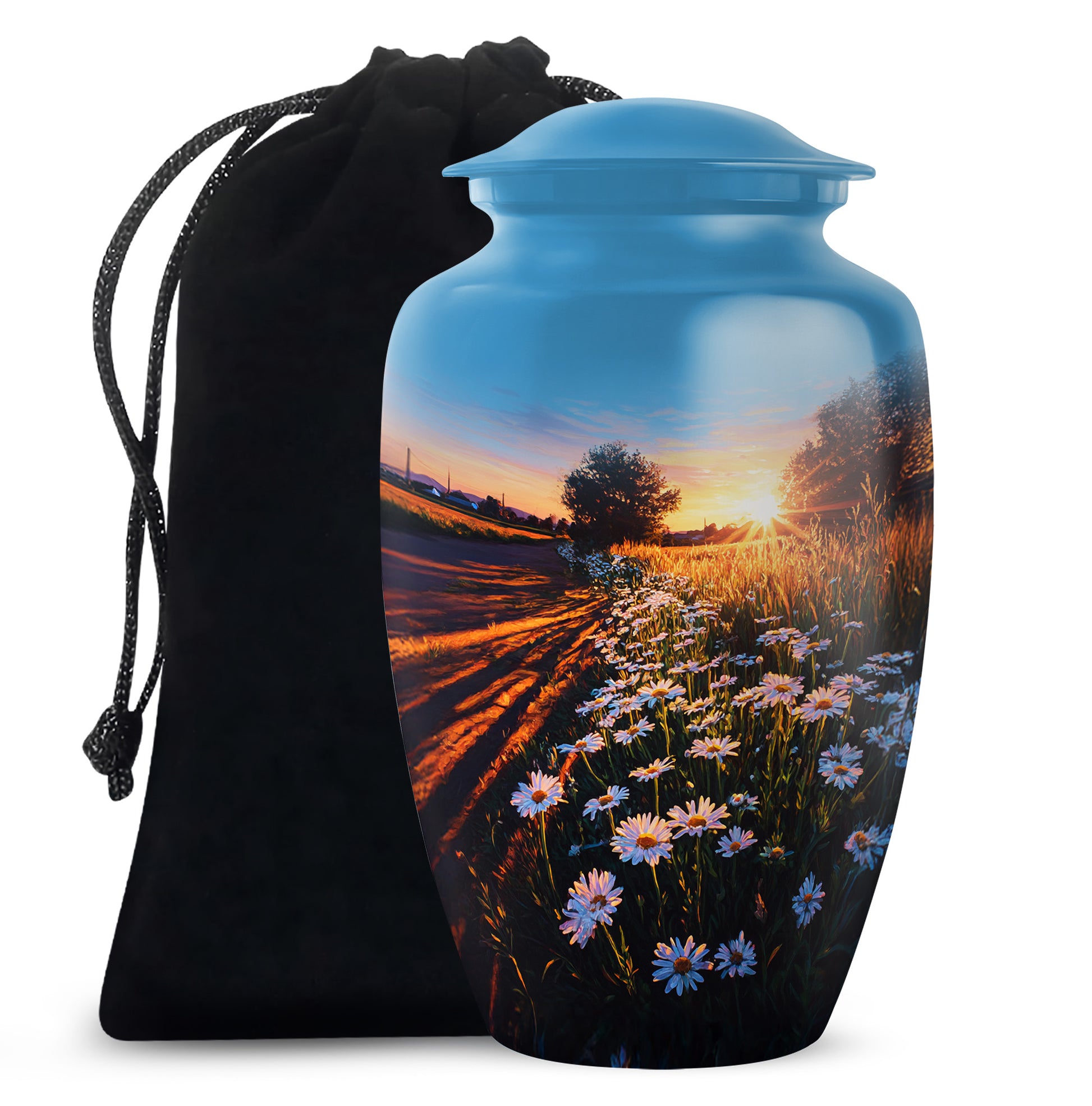 Scenic Daisy Memorial Urn - Sunset Memorial Urn For Human Ashes