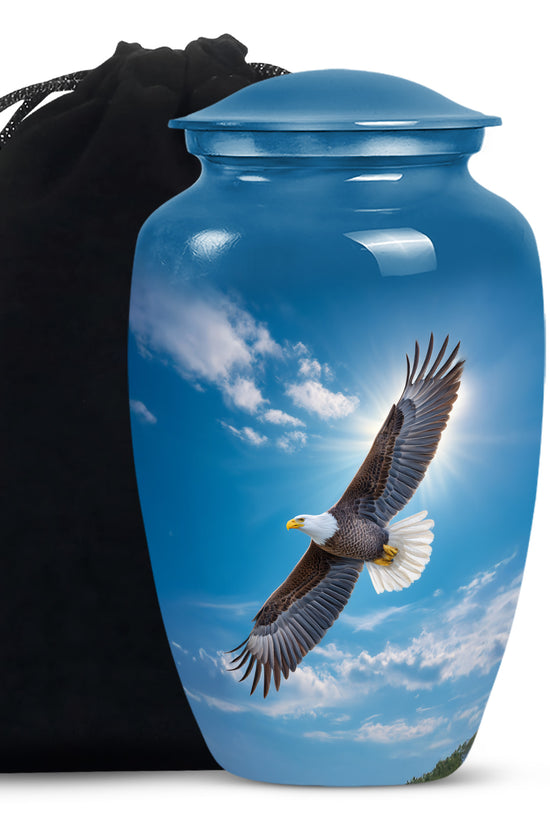 Eagle Theme Funeral Urn - Large Cremation Urn For Adult Ashes