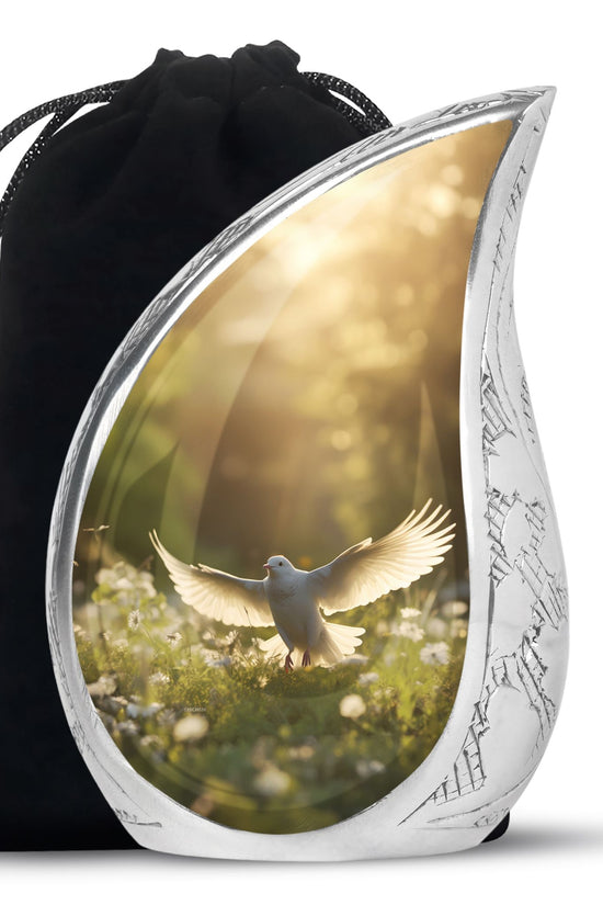 Dove Funeral Urn - Divine Funeral Cremation Urn For Male & Female