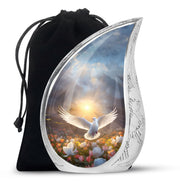Floral Dove Memorial Urn For Ashes - Elegant Funeral Urn For Adult Ashes