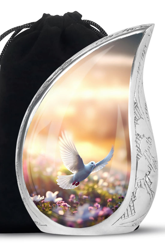 Spiritual Dove Memorial Urn - Beautiful Nature Funeral Urn For Ashes